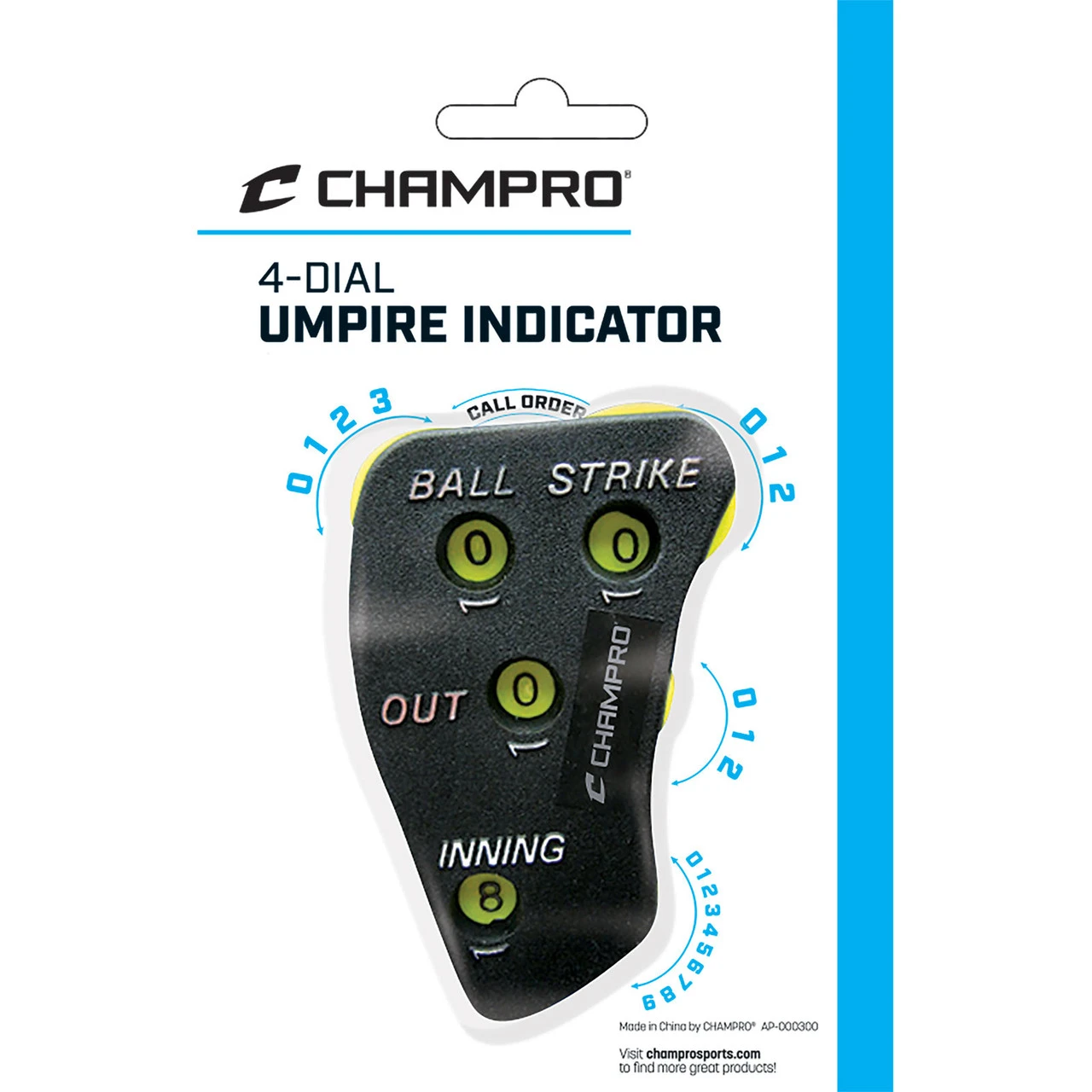 Champro 4-Function Call Order Baseball/Softball Umpire Indicator - Retail 3 Champro 4-Function Call Order Baseball/Softball Umpire Indicator - Retail