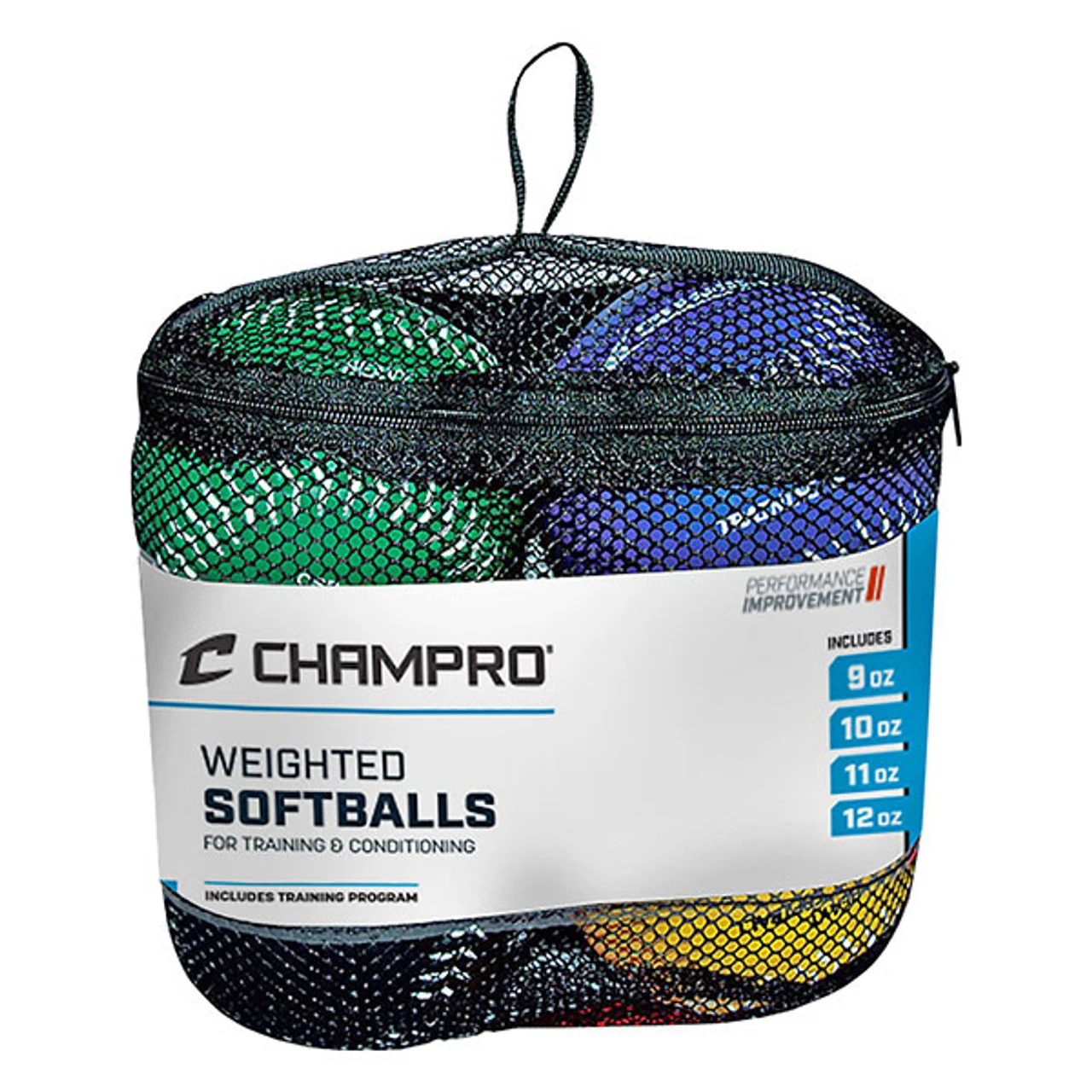 Champro 9oz-12oz Weighted Training Softball Set - 4-Pack 4 Champro 9oz-12oz Weighted Training Softball Set - 4-Pack - Image 2