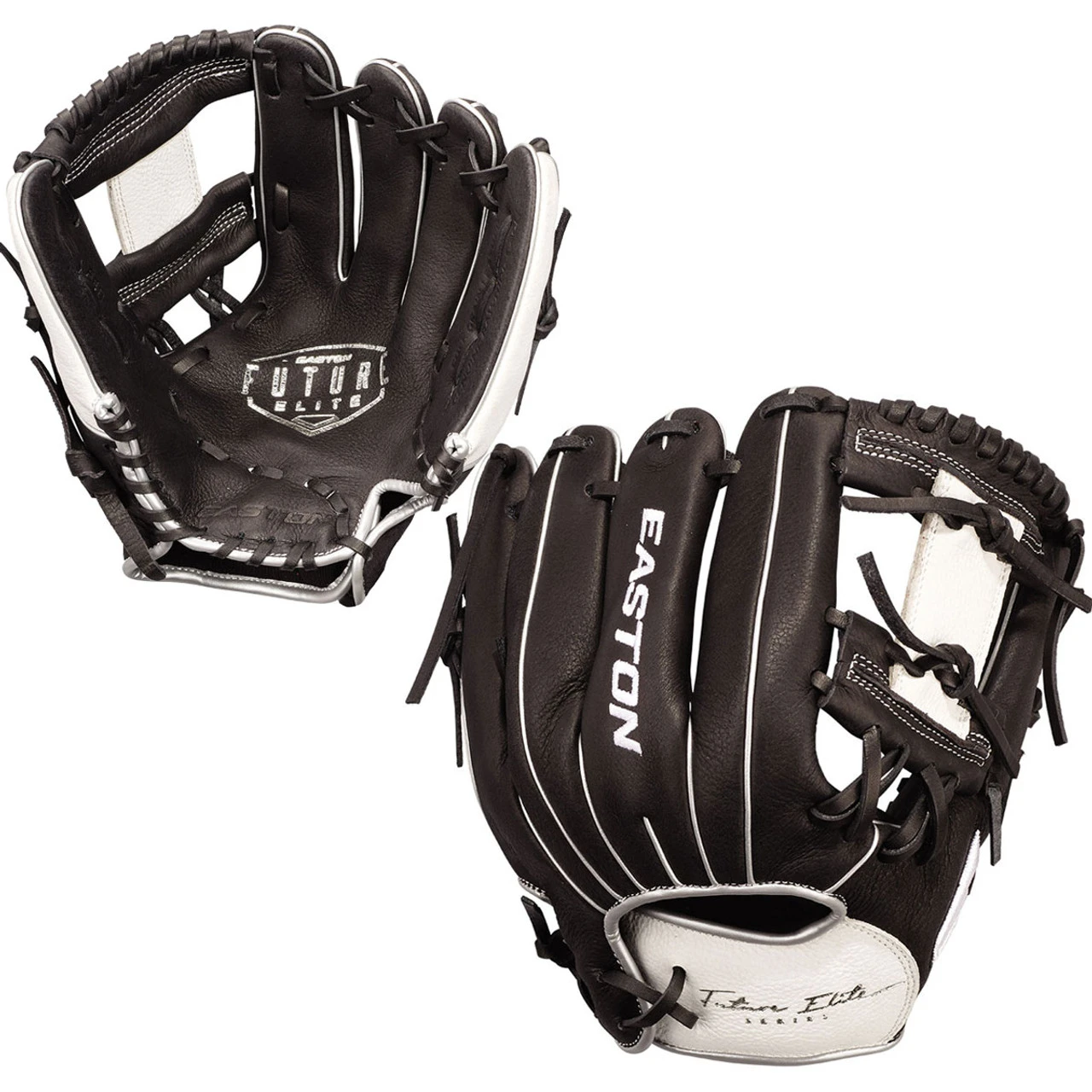Easton Future Elite 11 Inch FE11 Youth Baseball Glove - Black/White 3 Easton Future Elite 11 Inch FE11 Youth Baseball Glove - Black/White