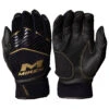 Miken Gold MBGGLD Baseball/Softball Batting Gloves -Bp Athletics miken mbggld blk 01 11880.1654284405