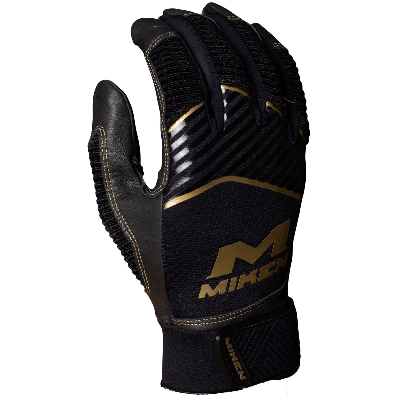 Miken Gold MBGGLD Baseball/Softball Batting Gloves 6 Miken Gold MBGGLD Baseball/Softball Batting Gloves - Image 4