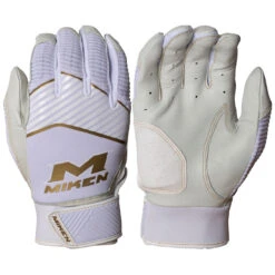 Miken Gold MBGGLD Baseball/Softball Batting Gloves 11 Miken Gold MBGGLD Baseball/Softball Batting Gloves -Bp Athletics miken mbggld wht 01 86947.1654284407