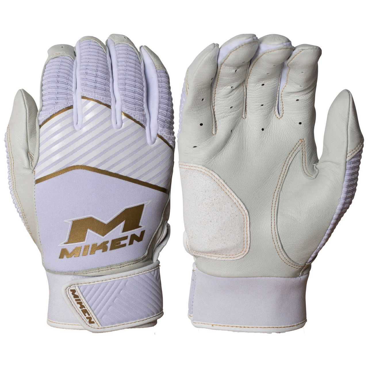 Miken Gold MBGGLD Baseball/Softball Batting Gloves 7 Miken Gold MBGGLD Baseball/Softball Batting Gloves - Image 5