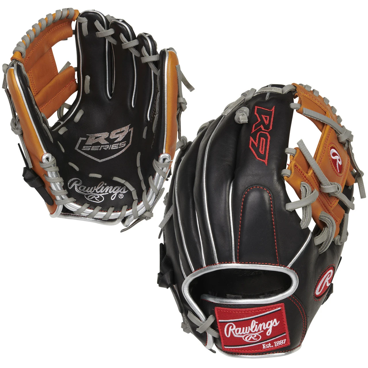 Rawlings R9 Contour Fit 11.25 Inch R91125U-2BT Baseball Glove 3 Rawlings R9 Contour Fit 11.25 Inch R91125U-2BT Baseball Glove