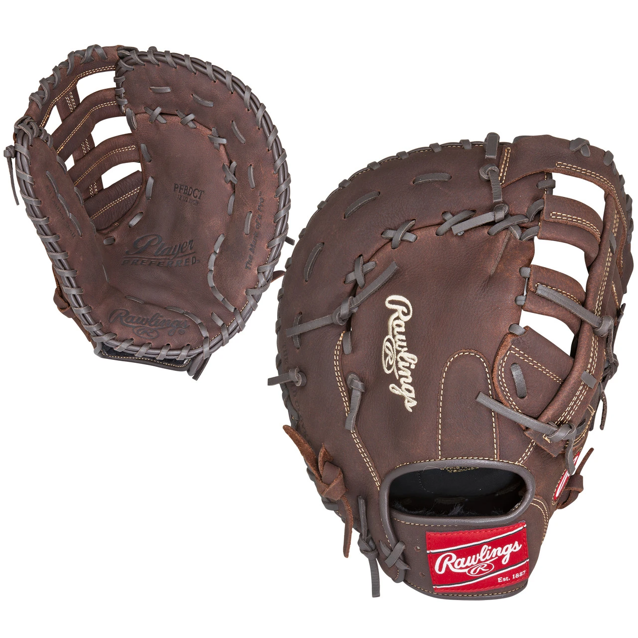 Rawlings Player Preferred 12.5 Inch PFBDCT Baseball First Base Mitt 3 Rawlings Player Preferred 12.5 Inch PFBDCT Baseball First Base Mitt